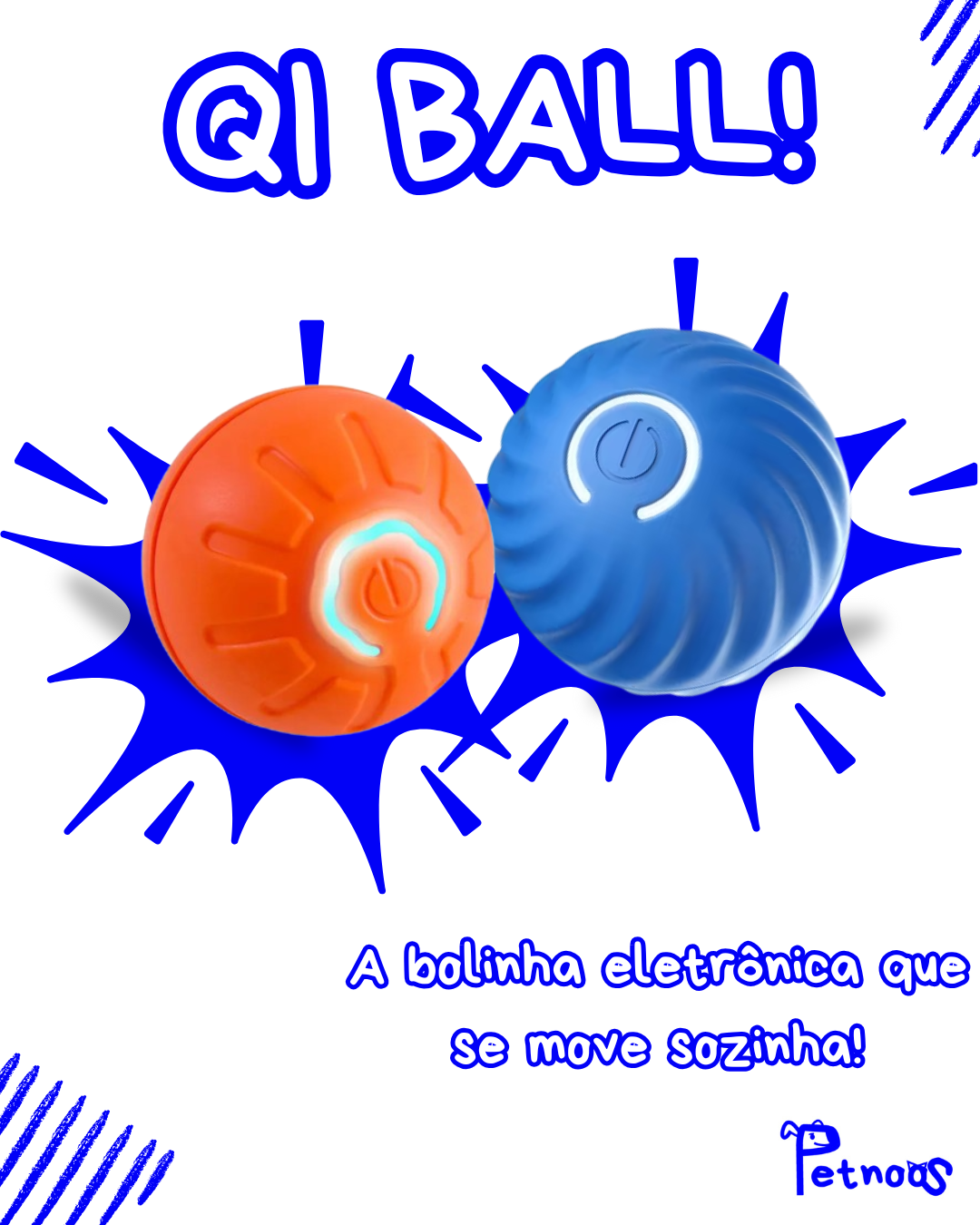 QI BALL - A BOLINHA MAIS INTELIGENTE DO SEU PET!