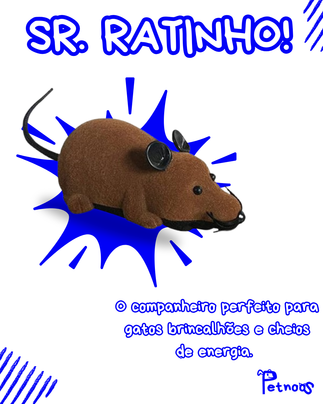 SR. RATINHO - O RATO ELÉTRICO MAIS DIVERTIDO DO SEU GATO!