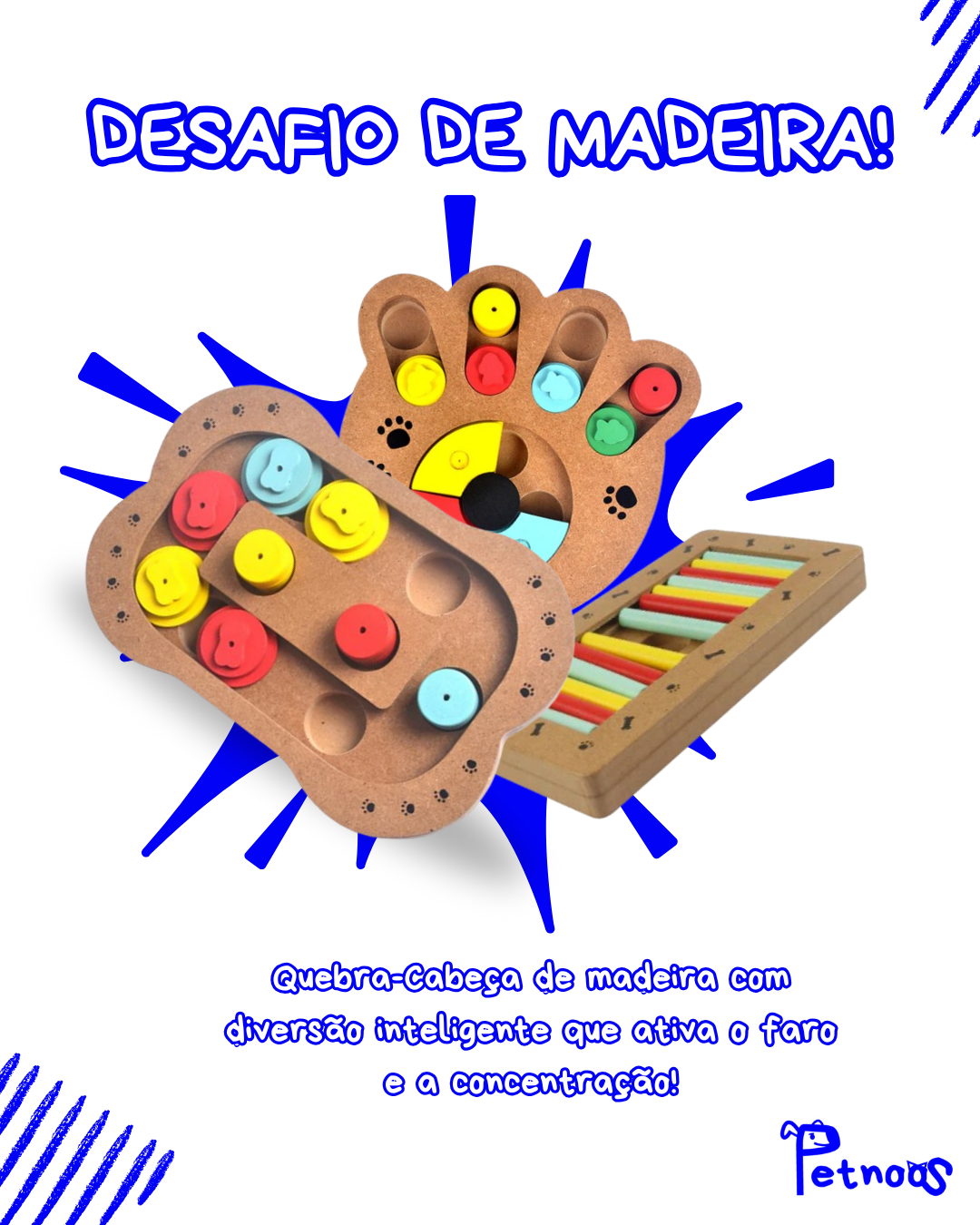 DESAFIO DE MADEIRA - O BRINQUEDO QUE TESTA E PREMIA SEU PET!